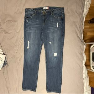 CAbi Distressed Slim Boyfriend Jeans 3045 Sz 12